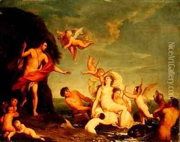 Triumph of Galatea Oil Painting - Marcantonio Franceschini