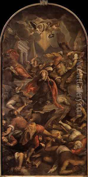Martyrdom of St Catherine of Alexandria Oil Painting - Palma Vecchio (Jacopo Negretti)