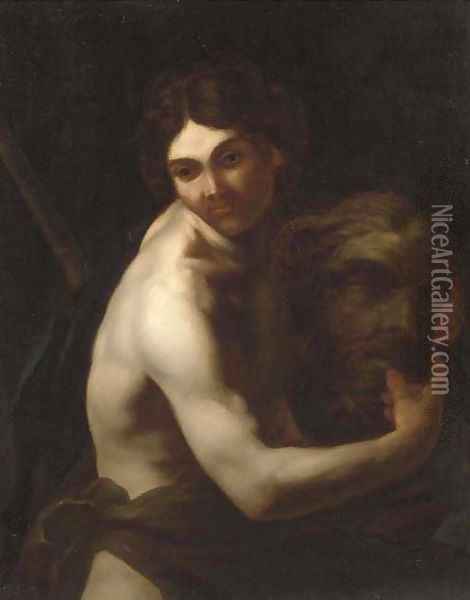 David with the head of Goliath Oil Painting - Orazio Riminaldi