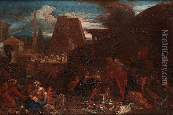 Moses And Aaron Oil Painting - Jacques Antoine Friquet De Vauroze