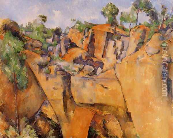The Bibemus Quarry Oil Painting - Paul Cezanne