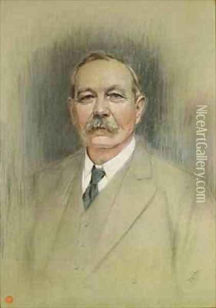 Portrait of Sir Arthur Conan Doyle Oil Painting - William Henry Gates