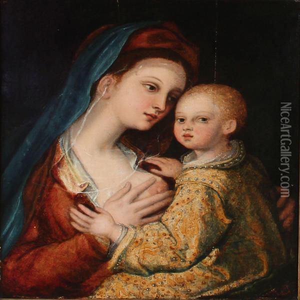 Madonna With The Child Oil Painting - Barthel Beham