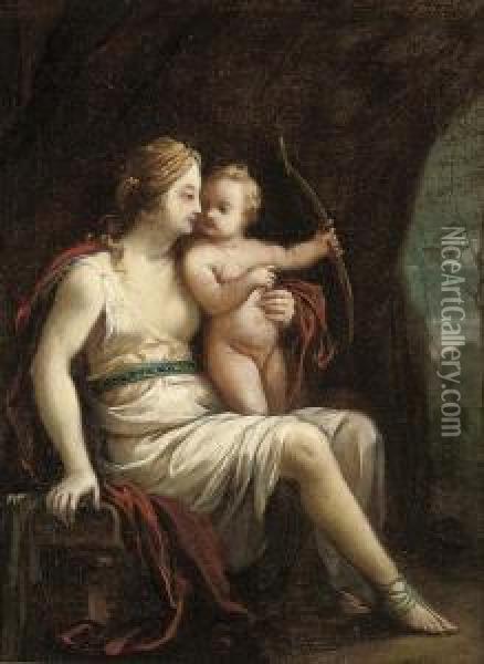Venus And Cupid Oil Painting - Friedrich Heinrich Fuger