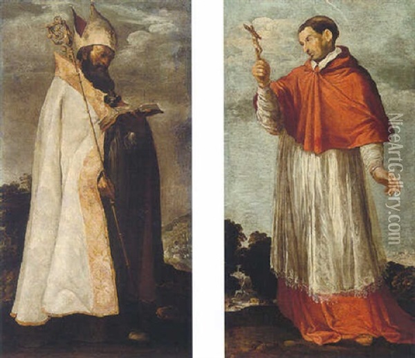 Saint Augustine Oil Painting - Francisco Herrera The Elder