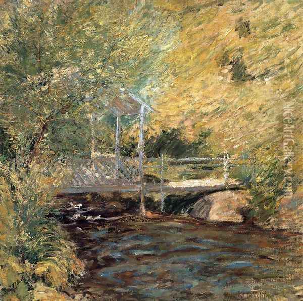The Little Bridge Oil Painting - John Henry Twachtman