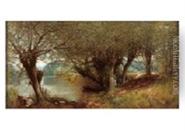 Spring River Oil Painting - William Gosling