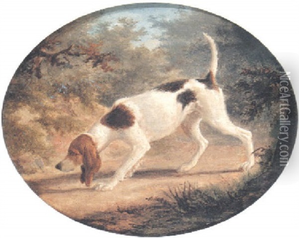 A Liver Pointer In A Landscape Oil Painting - Jacques-Laurent Agasse