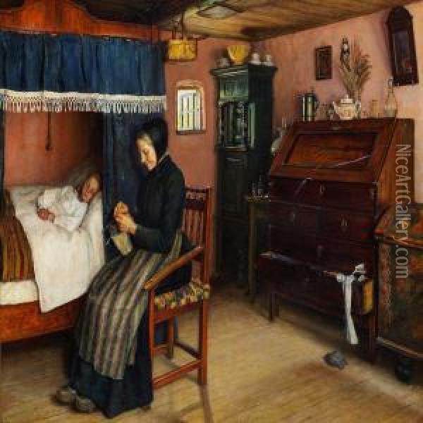 The Little Patient Oil Painting - Holga Reinhard