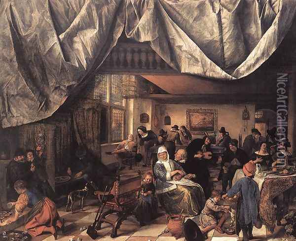 The Life of Man 1665 Oil Painting - Jan Steen