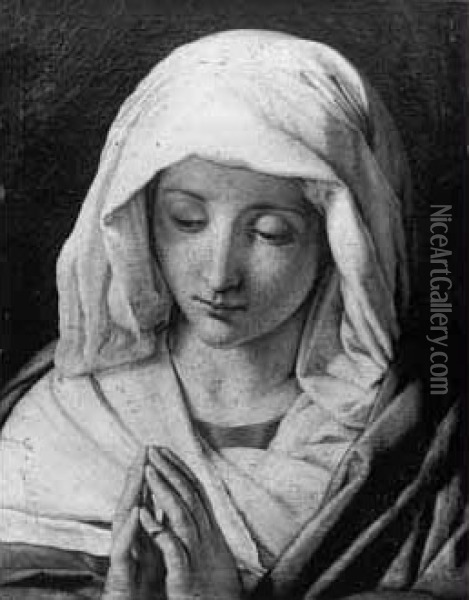 Vierge En Priere Oil Painting - Giovanni Battista Salvi