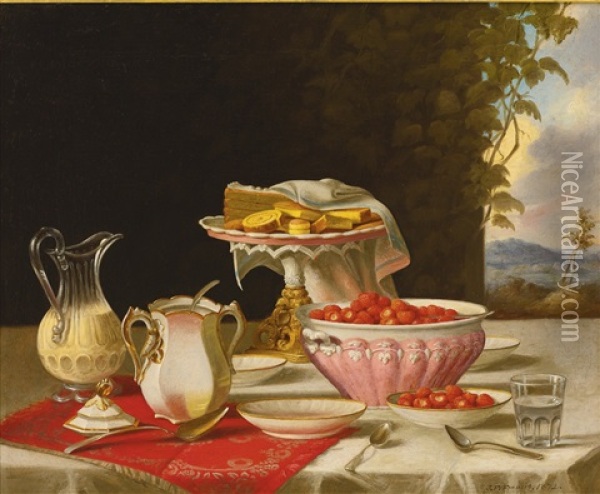 The Dessert Oil Painting - John F. Francis