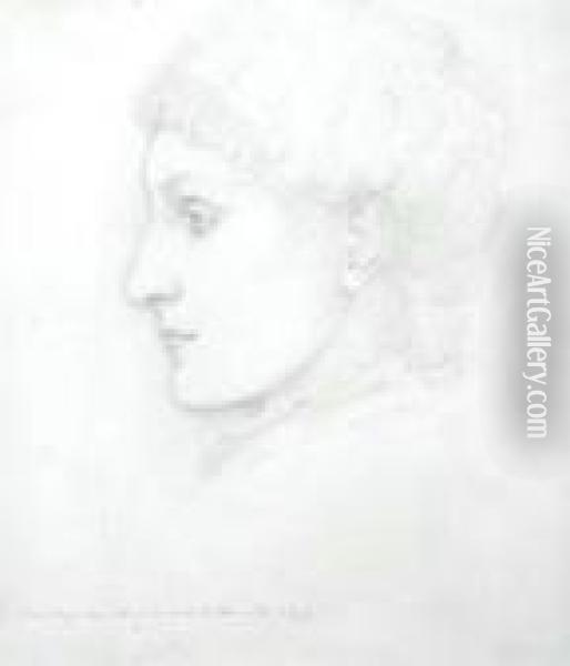 Portrait Of Lady Burne-jones Oil Painting - Sir Edward Coley Burne-Jones