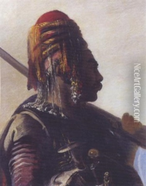 Le Bachi-bouzouk Oil Painting - Elisabeth Anna Maria Jerichau-Baumann