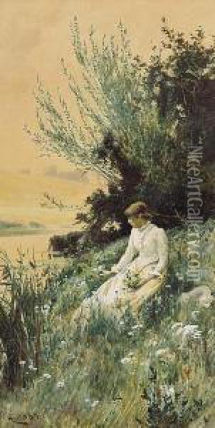 A Sunny Day Oil Painting - Alfred I Glendening