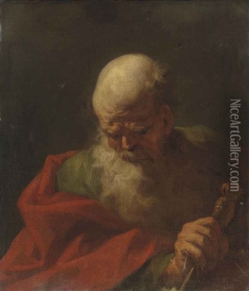 Saint Paul Oil Painting - Giovanni Antonio Pellegrini