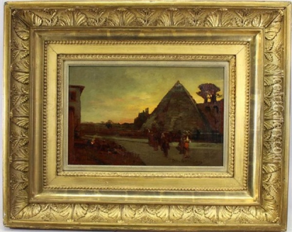 Pyramids Oil Painting - Oswald Achenbach