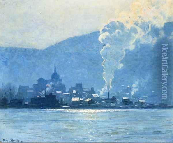 A Puff of Steam Oil Painting - Lowell Harrison