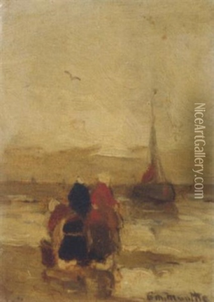 Awaiting The Return Of The Fleet Oil Painting - Gerhard Arij Ludwig Morgenstjerne Munthe