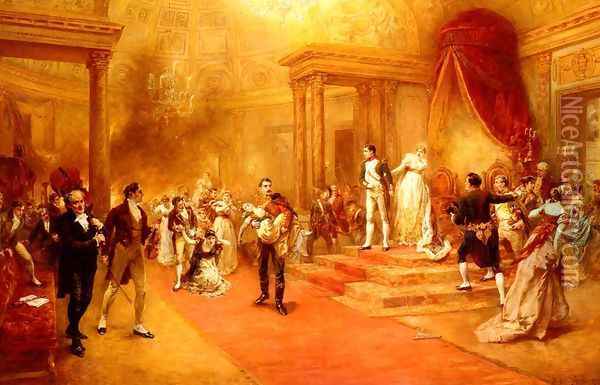 The Disaster At The Ball Given By The Austrian Embassy In Paris, 1810 Oil Painting - Robert Alexander Hillingford