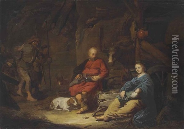The Adoration Of The Shepherds Oil Painting - David Ryckaert III