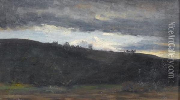 Landschaft Mit Aufziehendem Gewitter Oil Painting - Charles-Francois Daubigny