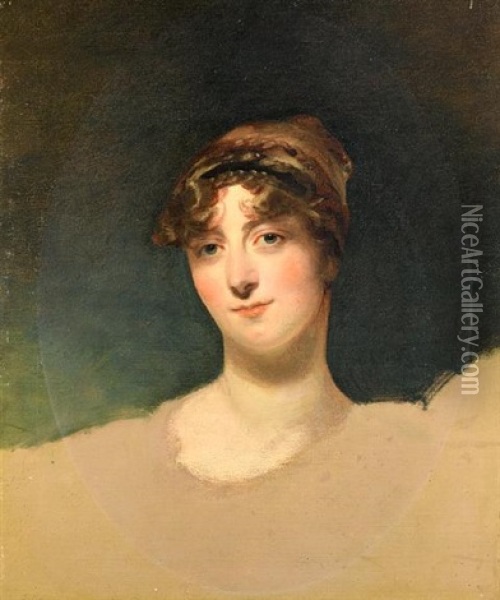 Portrait Of Caroline, Viscountess Sydney Oil Painting - Thomas Lawrence
