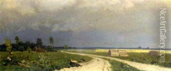 The Approaching Storm Oil Painting - Mechislav Sil'versterovich Maevsky