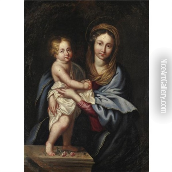 Madonna Col Bambino Oil Painting - Pierre Mignard the Elder
