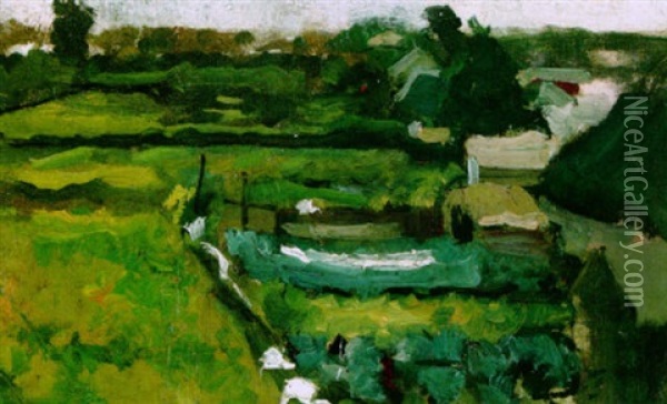 A Landscape Oil Painting - George Hendrik Breitner