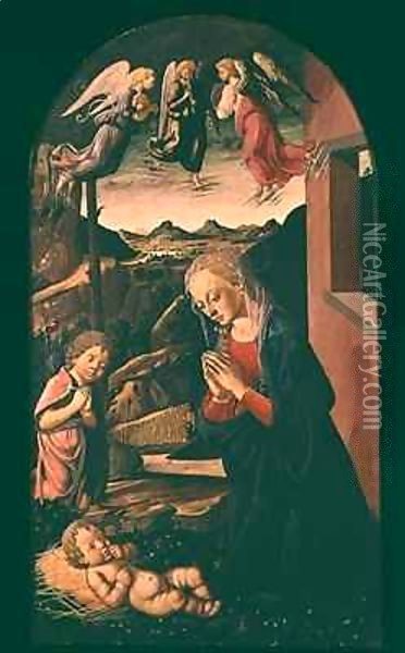 Madonna and Child Oil Painting - di Antonio, (Utili da Faenza) Biagio