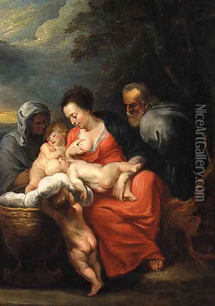 The Holy Family 2 Oil Painting - Sir Peter Paul Rubens