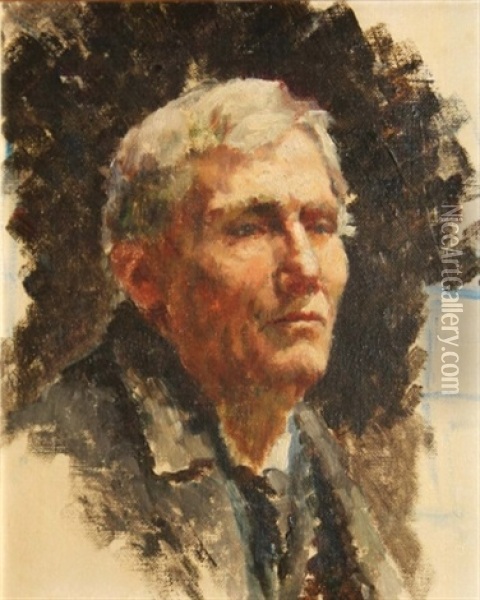 Portrait Of A Man Oil Painting - Mainie Harriet Jellett