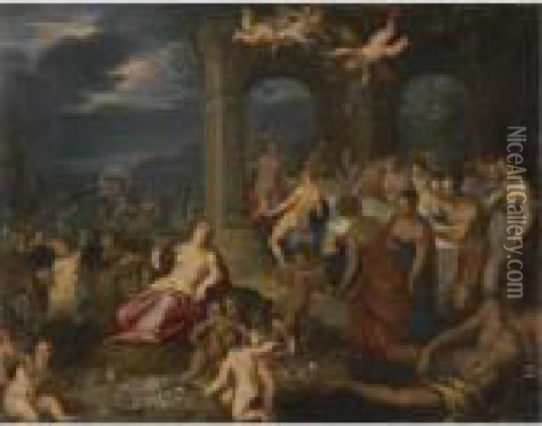 The Feast Of The Gods Oil Painting - Hans Rottenhammer