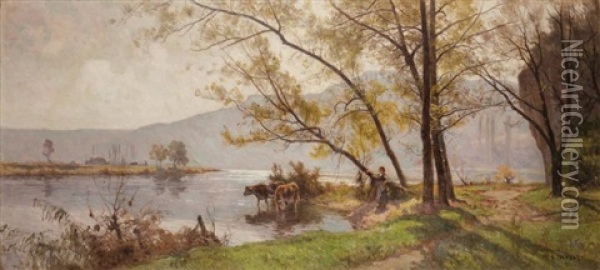 Paysage Oil Painting - Marie-Victor-Emile Isenbart