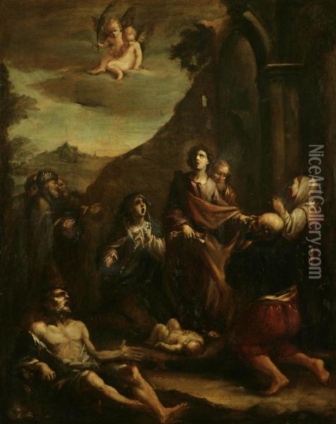 Scena Biblica Oil Painting - Antonio Gionima