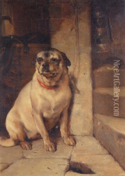 The Rat Catcher Oil Painting - Edwin Douglas