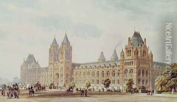 Natural History Museum Oil Painting - Alfred Waterhouse