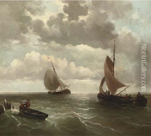Setting Out To Sea Oil Painting - Willem Jun Gruyter