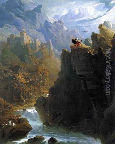The Bard c. 1817 Oil Painting - John Martin