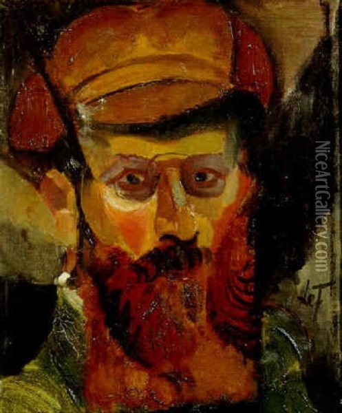 A Self Portrait Oil Painting - Henri Le Fauconnier