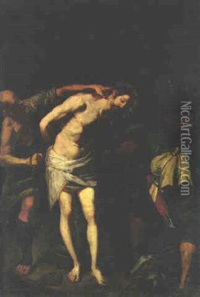 Christ At The Column Oil Painting - Francisco Ribalta