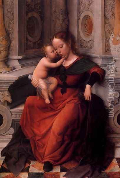 Virgin and Child Oil Painting - Adriaen Isenbrandt (Ysenbrandt)