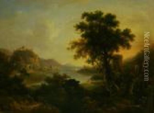 Italianate Landscape Oil Painting - Alexander Nasmyth