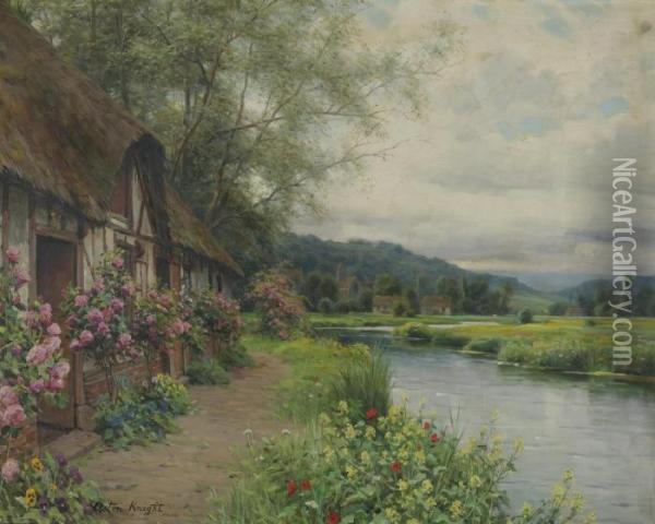 Cottage At Beaumont-le-roger Oil Painting - Louis Aston Knight