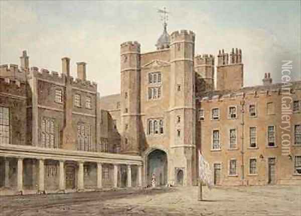 Principal Court of St.James's Palace Oil Painting - John Buckler