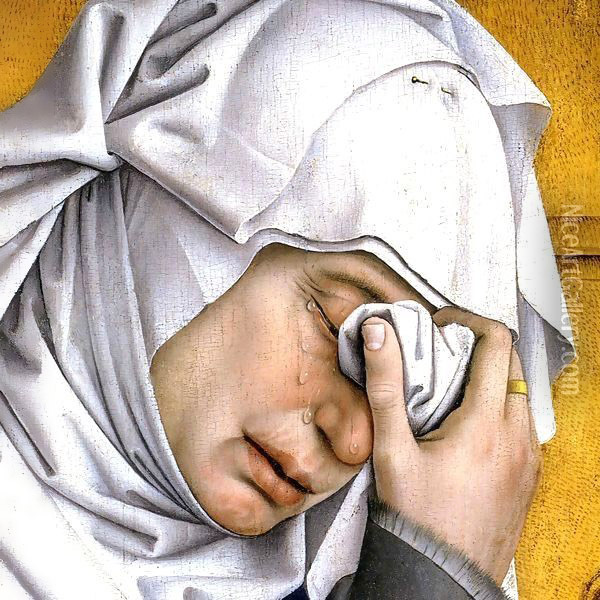 Descent from the Cross, detail Oil Painting - Robert Campin