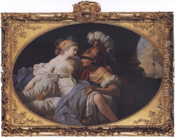 Dido And Aeneas Oil Painting - Giovanni Battista Crosato