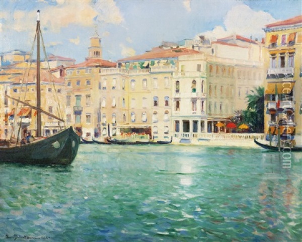 The Grand Canal, Venice Oil Painting - Oliver Dennett Grover