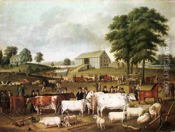 A Pennsylvania Country Fair Oil Painting - John Archibald Woodside Sr.